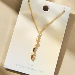 NWT Anthropologie Birthstone Pendant Necklace-June